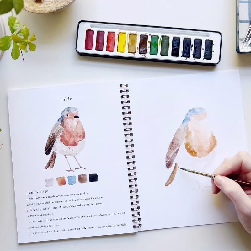 Färgström™ | Tänd din kreativitet med vår inspirerande akvarellarbetsbok!