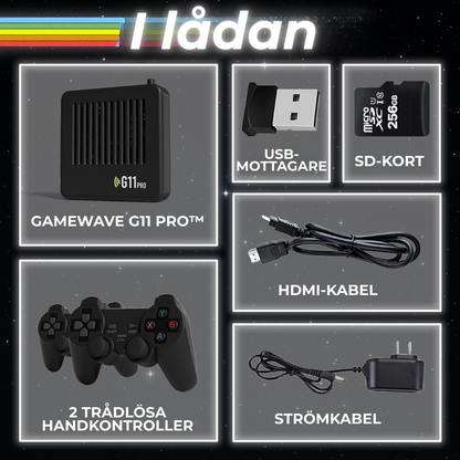GameWave G11 Pro™ | Återupplev din barndom – den ultimata retro gaming-upplevelsen!