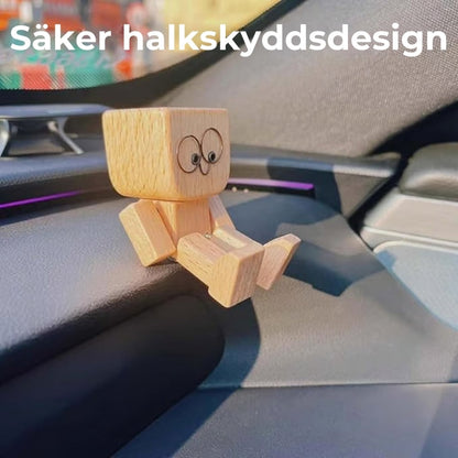 Charmig träfigur med 12 magnetiska ansikten