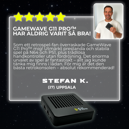 GameWave G11 Pro™ | Återupplev din barndom – den ultimata retro gaming-upplevelsen!