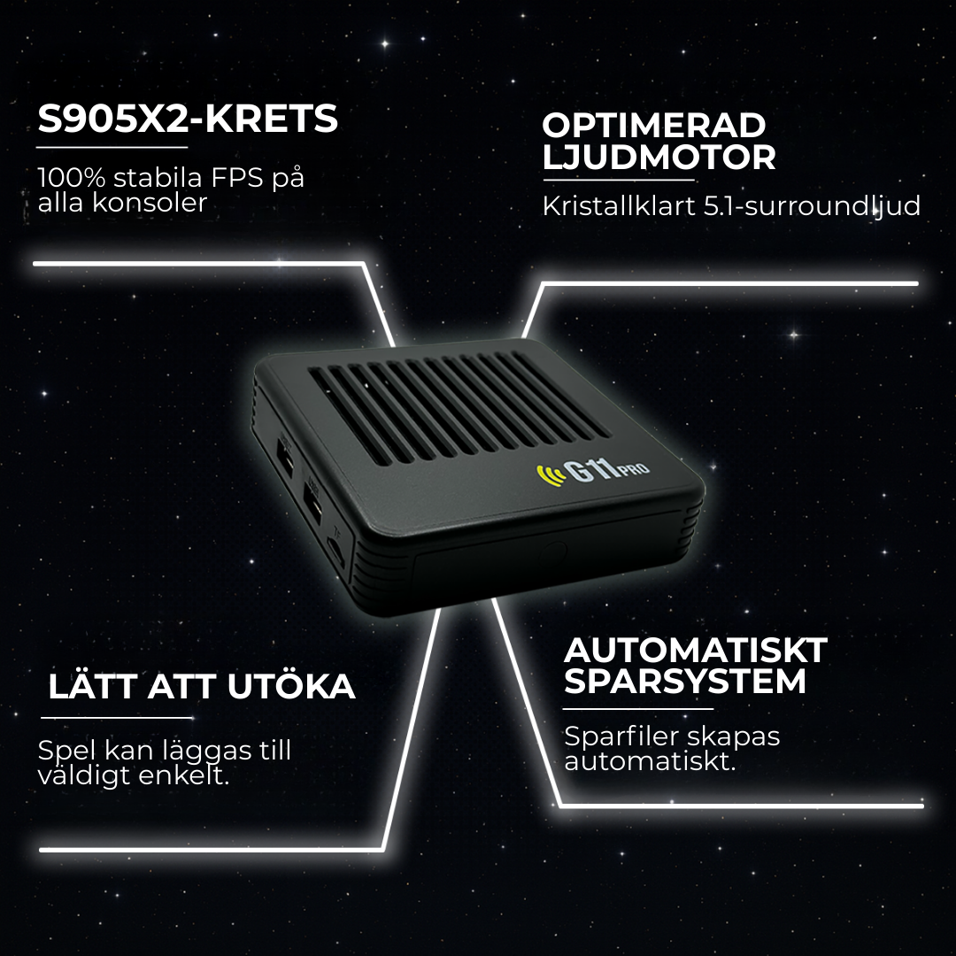 GameWave G11 Pro™ | Återupplev din barndom – den ultimata retro gaming-upplevelsen!