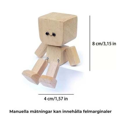 Charmig träfigur med 12 magnetiska ansikten