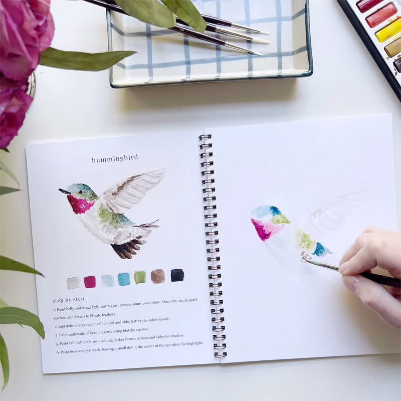 Färgström™ | Tänd din kreativitet med vår inspirerande akvarellarbetsbok!