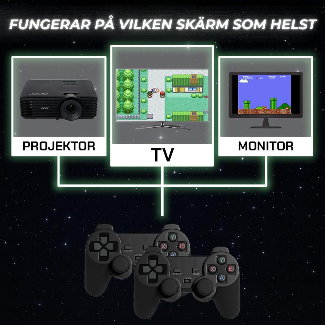 GameWave G11 Pro™ | Återupplev din barndom – den ultimata retro gaming-upplevelsen!