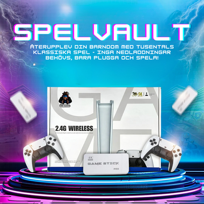 RetroStation™ Retro Dock V2 | Återupplev din barndom med tusentals klassiska spel - inga nedladdningar behövs, bara plugga och spela!