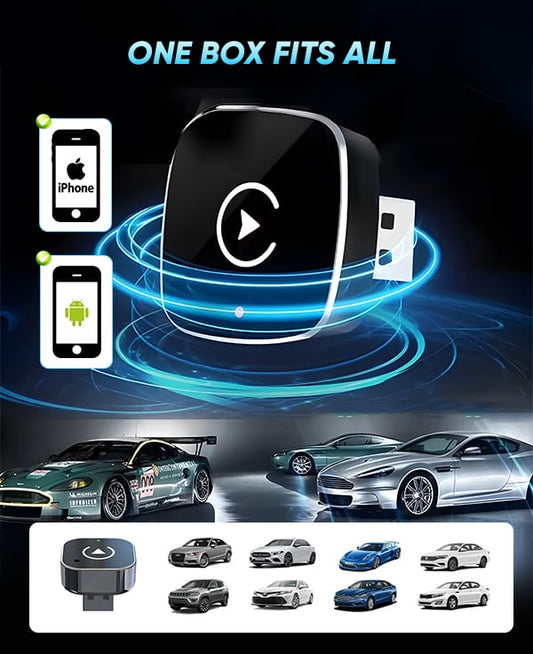 Magicness 2-i-1 Biladapter™ | Trådlös CarPlay & Android Auto