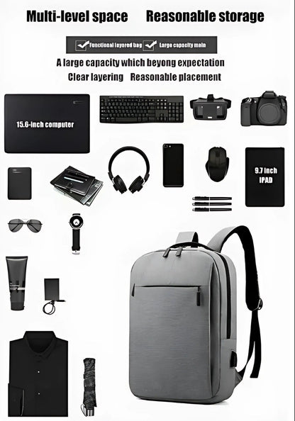 ChargePack™ | Ryggsäck för bärbar dator med stor förvaring & inbyggd laddning
