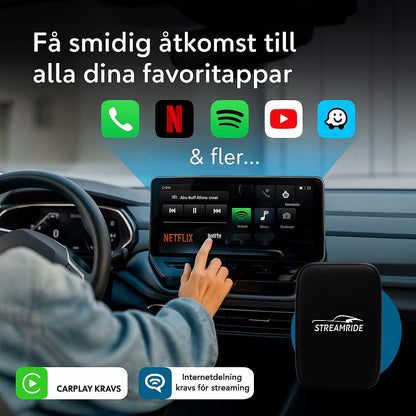 StreamRide - SmartBox | Gör Om Din Trådbundna CarPlay till Trådlös CarPlay & Android Auto med Videoappar