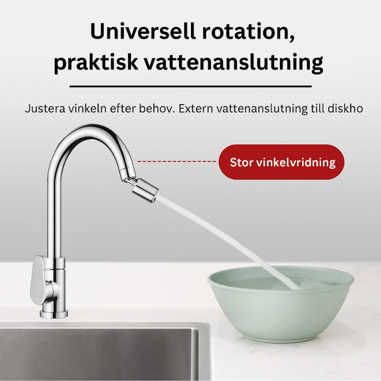 VattenPro™ | Roterande kranutlopp 360°
