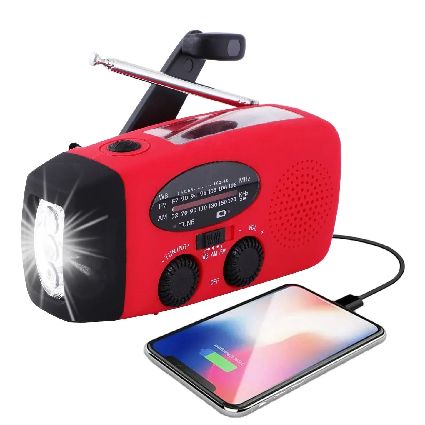 Nödradio™ – Handhållen krissradio med ficklampa och nödljus
