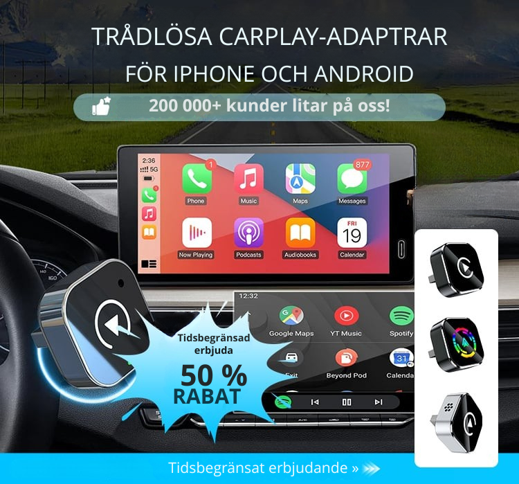 Magicness 2-i-1 Biladapter™ | Trådlös CarPlay & Android Auto