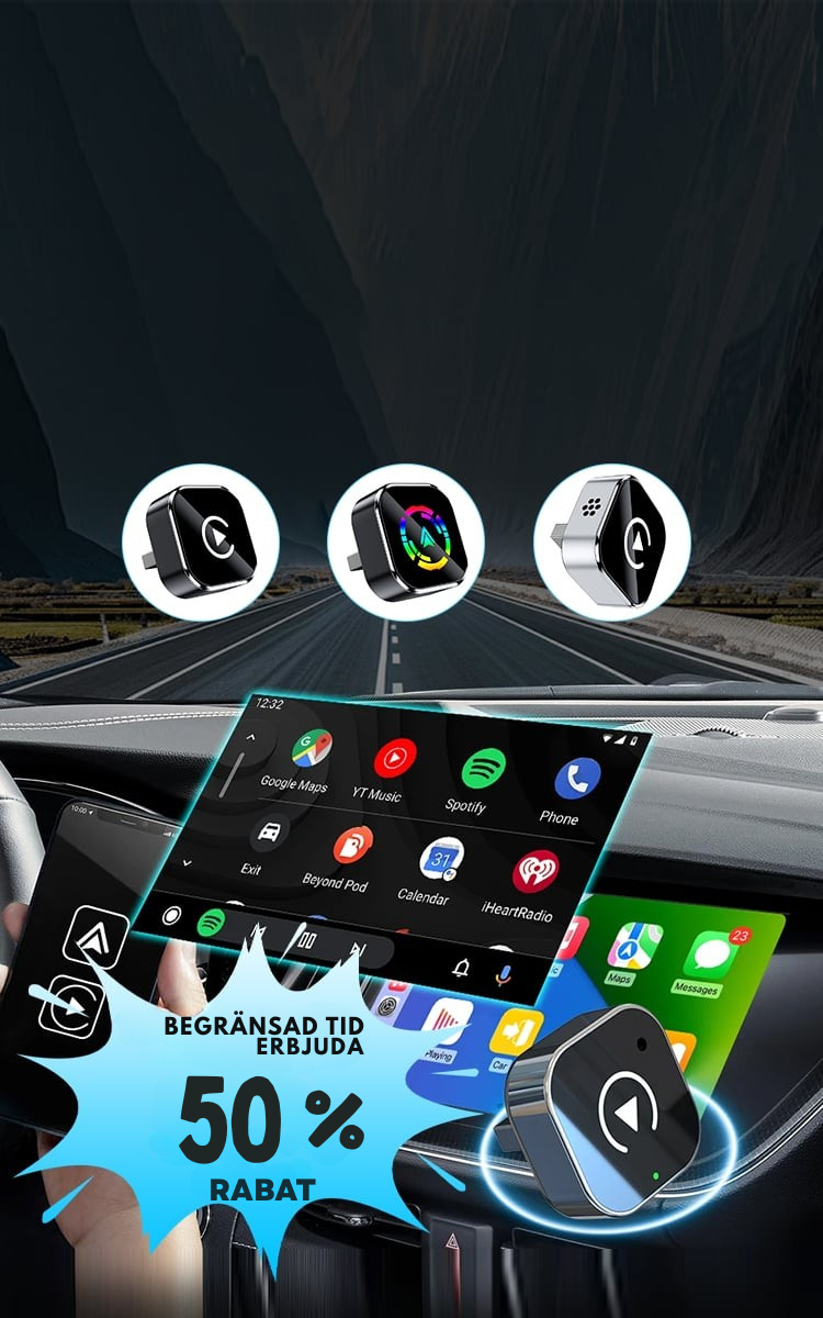 Magicness 2-i-1 Biladapter™ | Trådlös CarPlay & Android Auto
