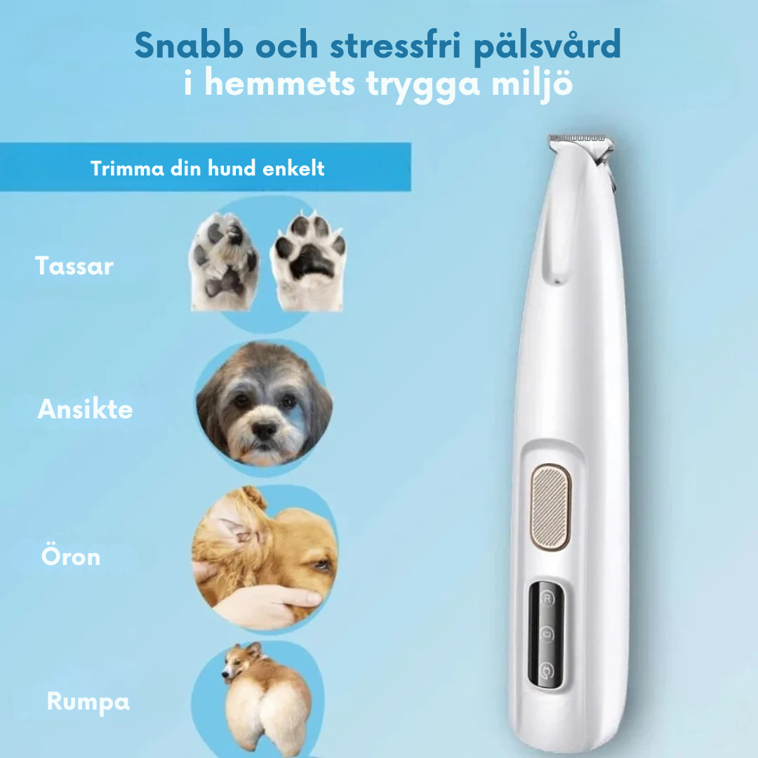 Tasstrimmer™ Pro | Professionell trådlös tassvård för hundar och katter