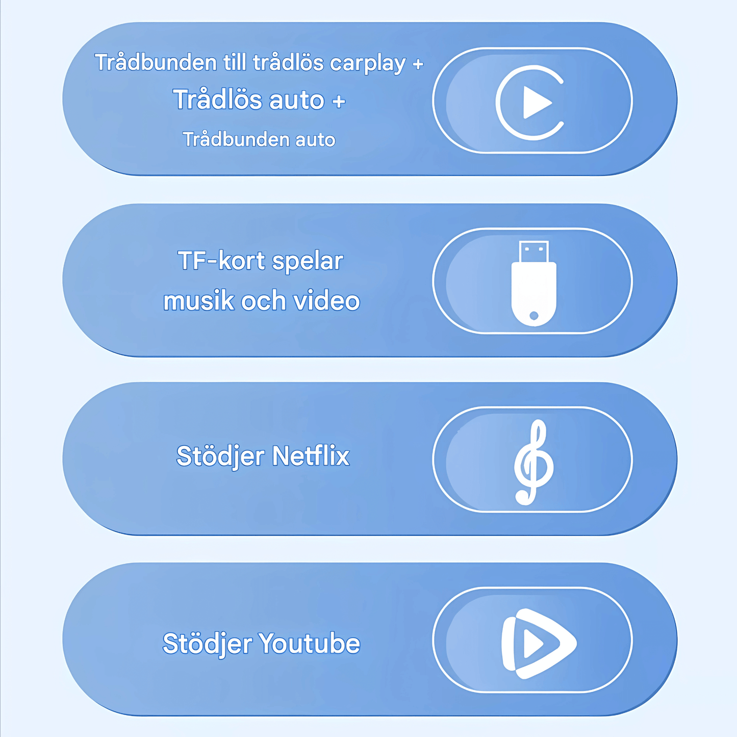 StreamRide - SmartBox | Gör Om Din Trådbundna CarPlay till Trådlös CarPlay & Android Auto med Videoappar