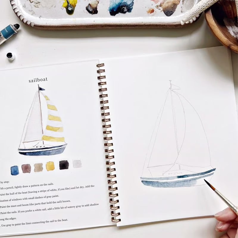 Färgström™ | Tänd din kreativitet med vår inspirerande akvarellarbetsbok!