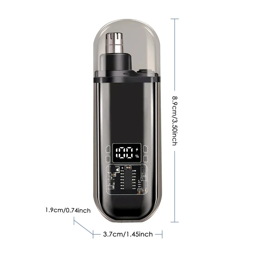 TrimPro™ Näshårstrimmer – Precisionsverktyg med LCD-display för Enkel & Smidig Grooming